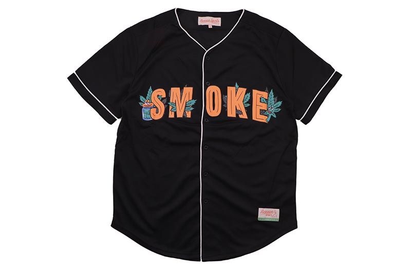 REASON CLOTHING SMOKE BASEBALL JERSEY (S58:BLACK)