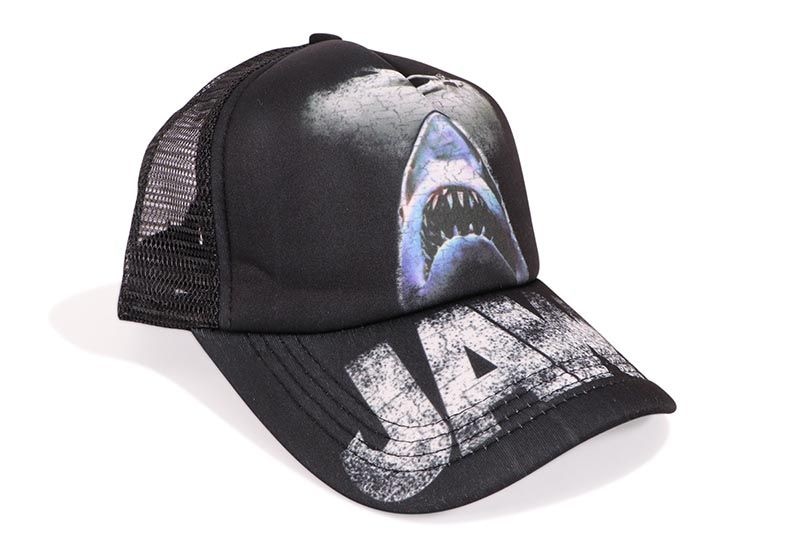 REASON CLOTHING JAWS PRINT TRUCKER HAT (JAW-08:BLACK)