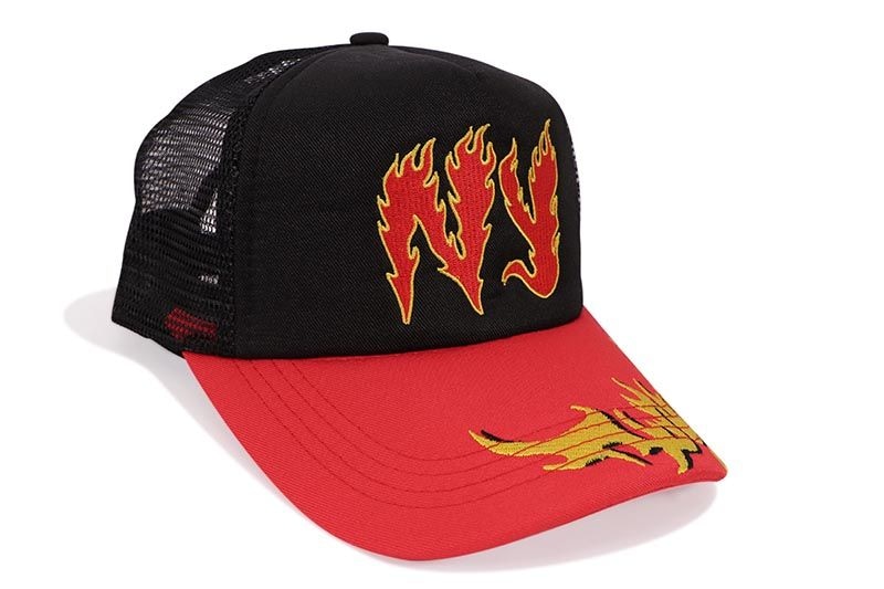 REASON CLOTHING NY EMBROIDERY TRUCKER HAT (F511:RED)