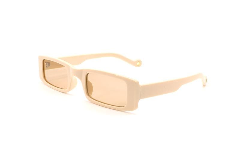 KD EYEWEAR SMALL RECTANGLE SUNGLASSES (BEIGE)