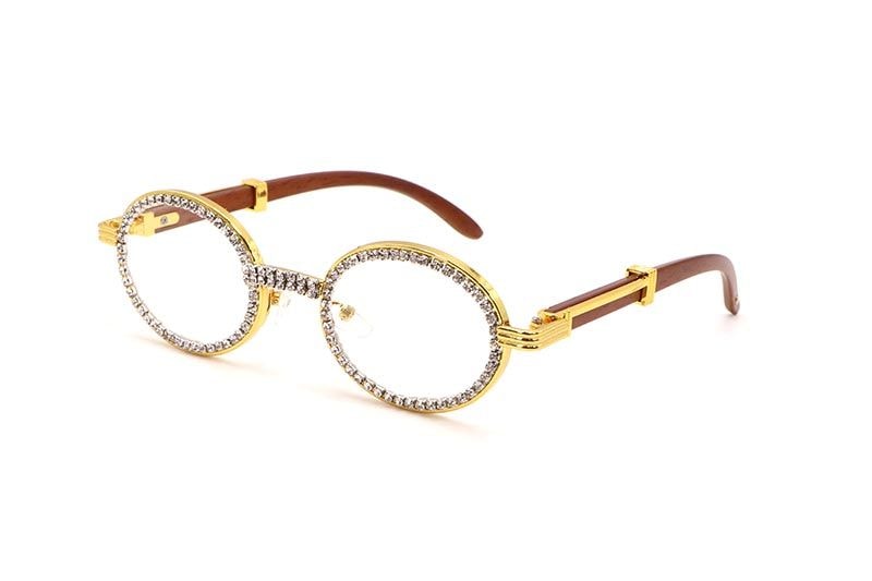 KD EYEWEAR ROUND DIAMOND SUNGLASSES (GOLD CLEAR)