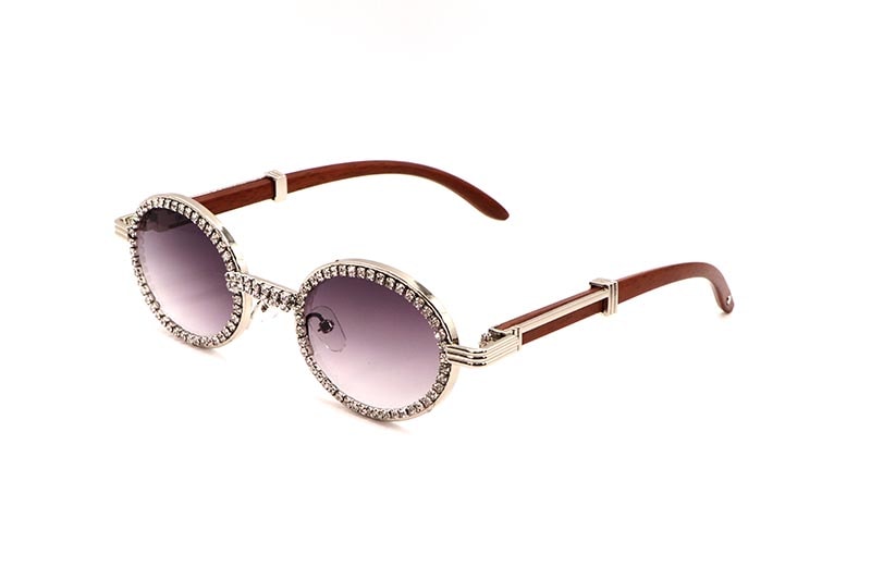 KD EYEWEAR ROUND DIAMOND SUNGLASSES (SILVER PURPLE) | Brand
