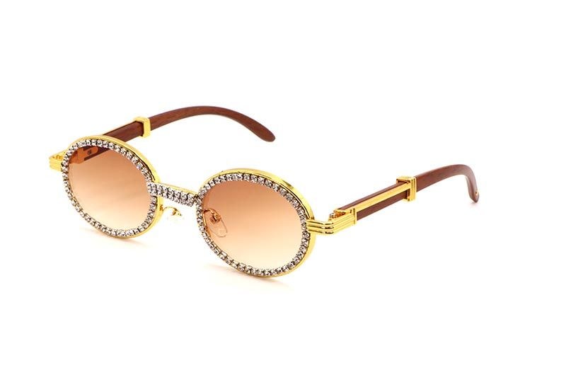 KD EYEWEAR ROUND DIAMOND SUNGLASSES (GOLD BROWN)