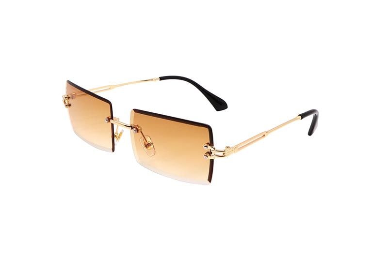 KD EYEWEAR GRADIENT MIRROR RIMLESS SUNGLASSES (C8)