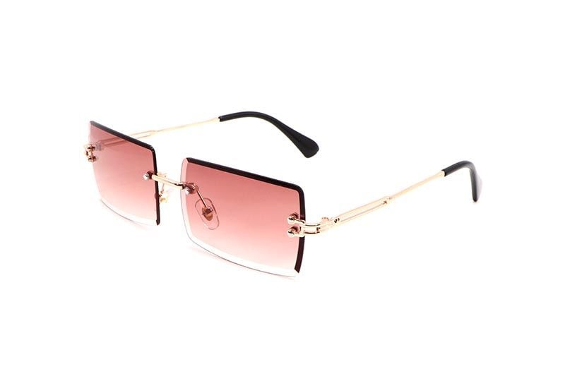 KD EYEWEAR GRADIENT MIRROR RIMLESS SUNGLASSES (C4)