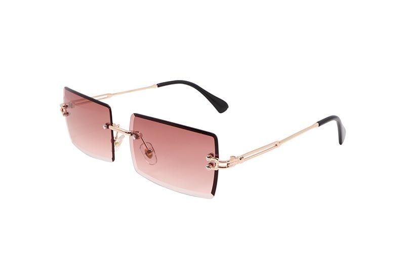 KD EYEWEAR GRADIENT MIRROR RIMLESS SUNGLASSES (C11)