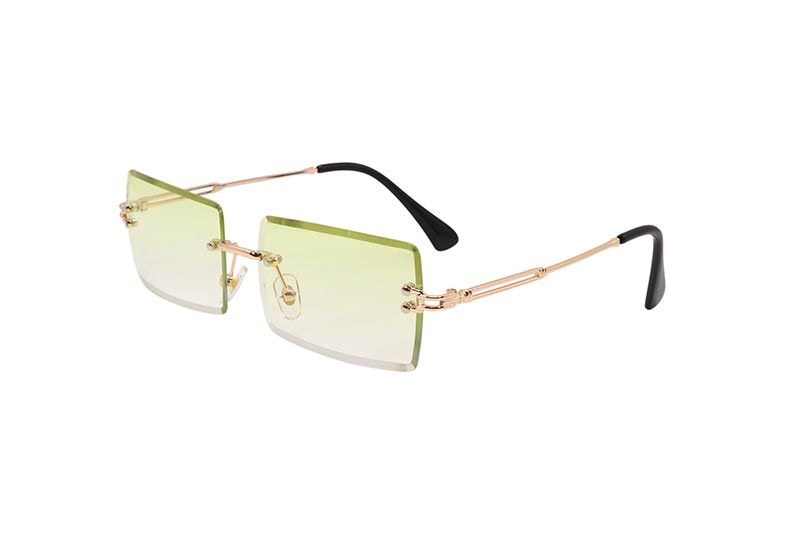 KD EYEWEAR GRADIENT MIRROR RIMLESS SUNGLASSES (C21)