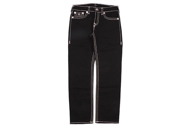 TRUE RELIGION RICKY SUPER T STRAIGHT JEAN (105820:2SB BODY RINSE BLACK)