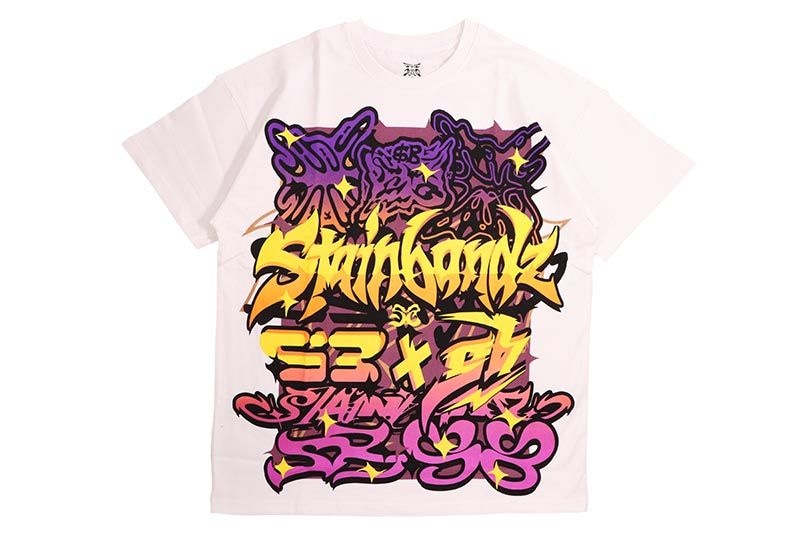 SB STUDIOS STAINBANDZ LOGO SHIRT (WHITE/PURPLE)