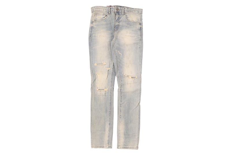 SMOKE RISE DISTRESSED RIP & REPAIR SUPER SKINNY DENIM JEANS