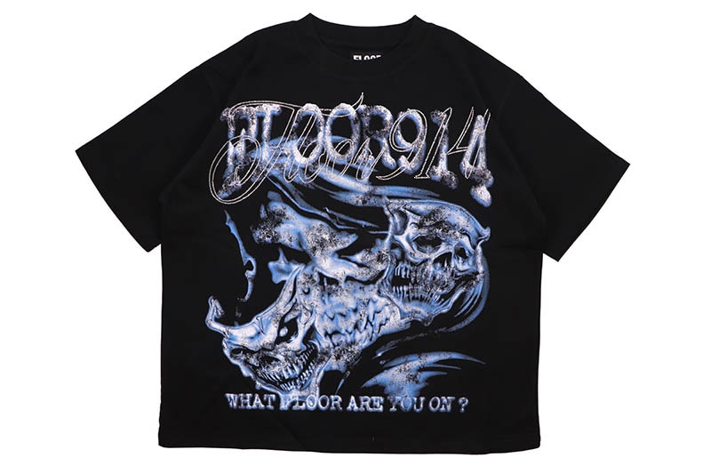FLOOR 914 SKULLTEX T-SHIRT (BLACK) | Brand,A-F,FLOOR 914