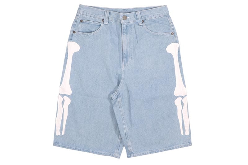 VANSON SKELTON BONES DENIM SHORTS (RZV-2506:INDIGO) | Brand,S-Z