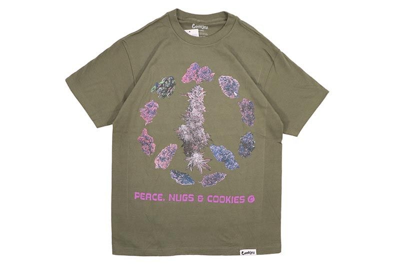 COOKIES PEACE NUGZ TEE (MILITARY GREEN) CM252TSP24
