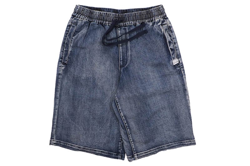 PRO CLUB COMFORT OVERSIZED DENIM LOUNGE SHORT (DARK STONEWASH