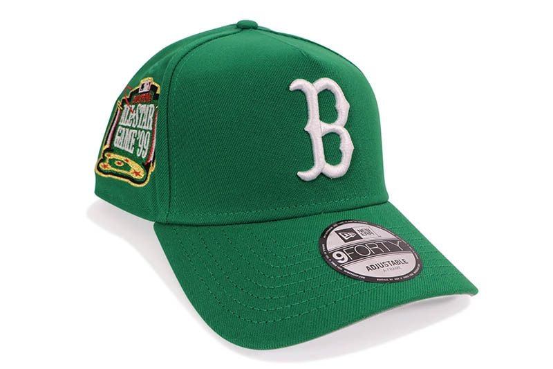 NEW ERA BOSTON RED SOX 9FORTY AF ADJUSTABLE CAP (1999 ALL-STAR GAME SIDE PATCH/GREY UNDER VISOR/KELLY GREEN)