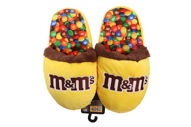 ODD SOX M&M'S FUZZY SLIP-ON SLIPPERS (38227FSL:YELLOW)