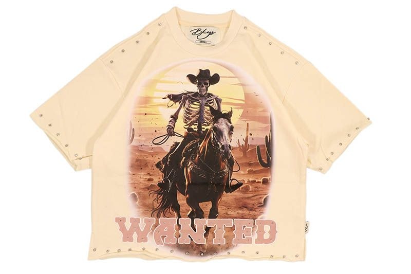 BKYS COWBOY CROPPED TEE (T1298:OFF WHITE)