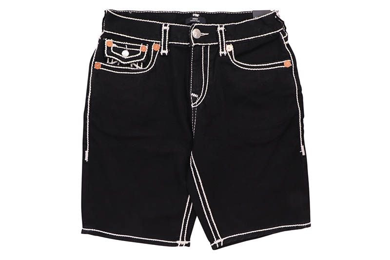 TRUE RELIGION BOBBY ROPE STITCH FLAP SHORT (109242:2SB BODY RINSE BLACK)