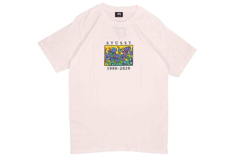 STUSSY IRISES TEE (WHITE) 1904624
