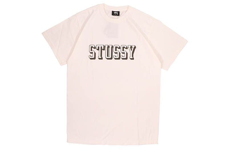 STUSSY 3D COLLEGIATE PIGMENT DYED TEE (NATURAL) 1904634