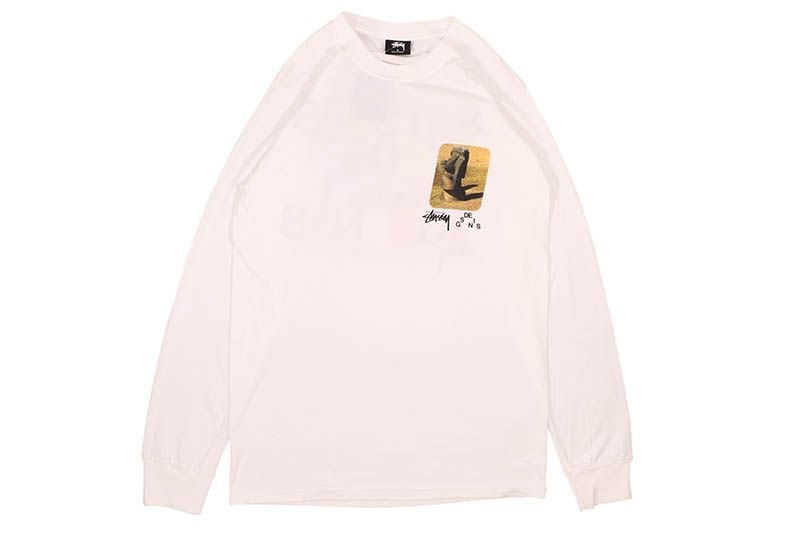 STUSSY MOAI LS TEE (WHITE) 1994642