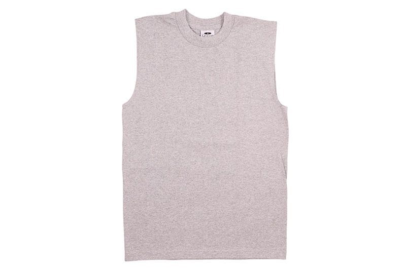 PRO CLUB HEAVYWEIGHT SLEEVELESS MUSCLE T-SHIRT (HEATHER GRAY) 113