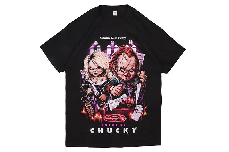 HOUSE OF TEES CHUCKY GETS LUCKY GRAPGIC T-SHIRT (BLACK)