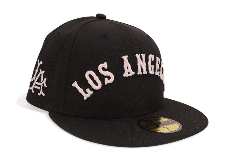 NEW ERA LOS ANGELES ANGELS 59FIFTY FITTED CAP (ANGELS LOGO SIDE PATCH/GREEN UNDER VISOR/BLACK) 70945489