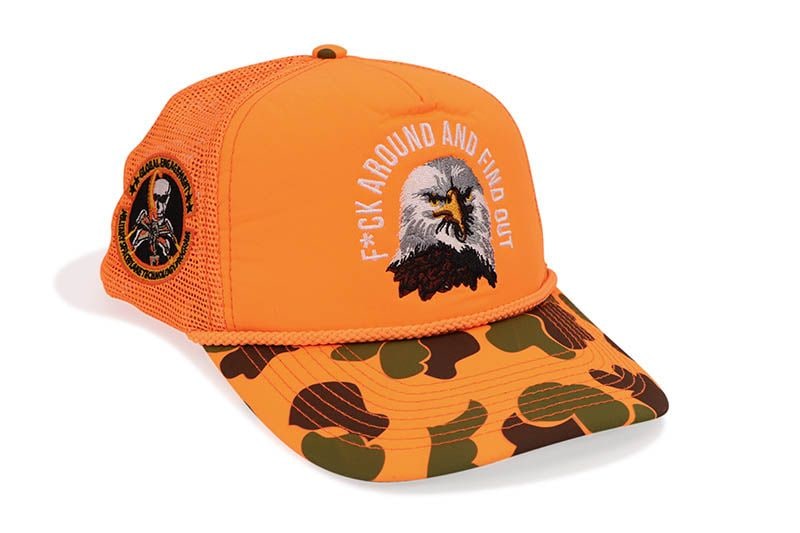 FIELD GRADE F*CK AROUND AND FIND OUT FOAM TRUCKER HAT (ORANGE DUCK CAMO) 1005059