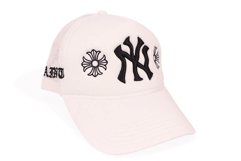 R3BORNE TRIPPY NY TRUCKER HAT (R3MC167:WHITE)