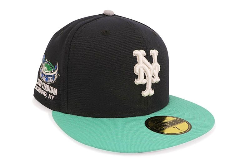 NEW ERA NEW YORK METS 59FIFTY FITTED CAP (SHEA STADIUM SIDE PATCH/GREY UNDER VISOR/NAVY MINT) 14693472