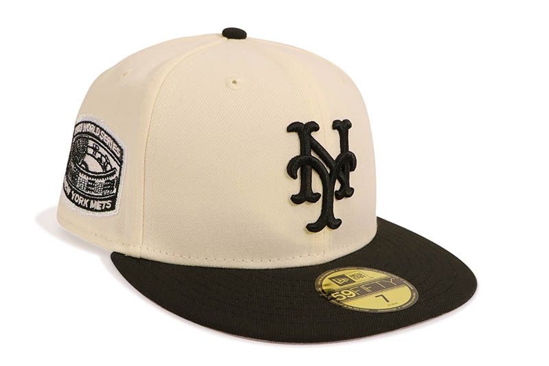 NEW ERA NEW YORK METS 59FIFTY FITTED CAP (1969 WORLD SERIES SIDE PATCH/GREY UNDER VISOR/CHROME BLACK) 14724846/70932022