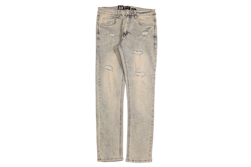 WAIMEA SKINNY JEANS WITH MINIMAL RIPS (M8344D:BLEACH WASH)
