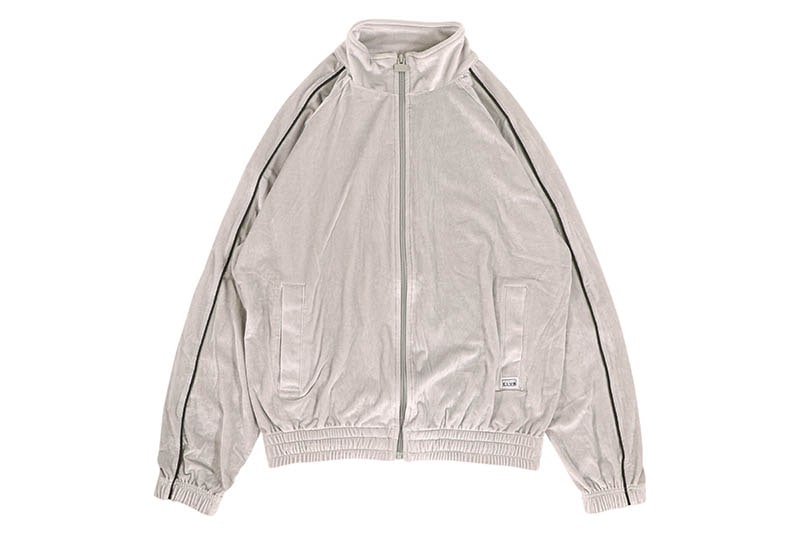 PRO CLUB COMFORT VELOUR TRACK JACKET (SILVER/BLACK) 16PC0303 