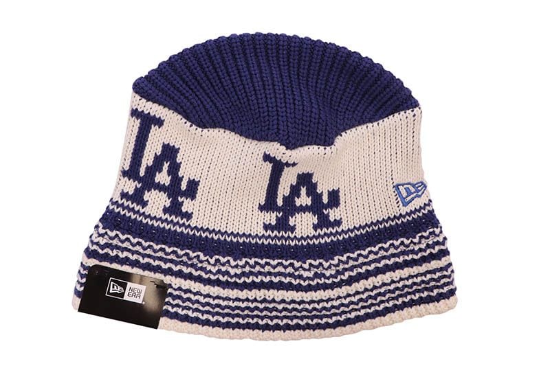 NEW ERA LOS ANGELES DODGERS KNIT BUCKET (INDIGO BLUE/CHROME) 14667669