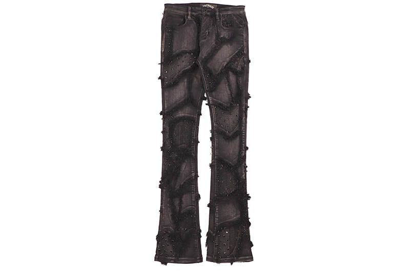VICIOUS FLARED FIT PANT (VC627R:RAGGY BLACK)