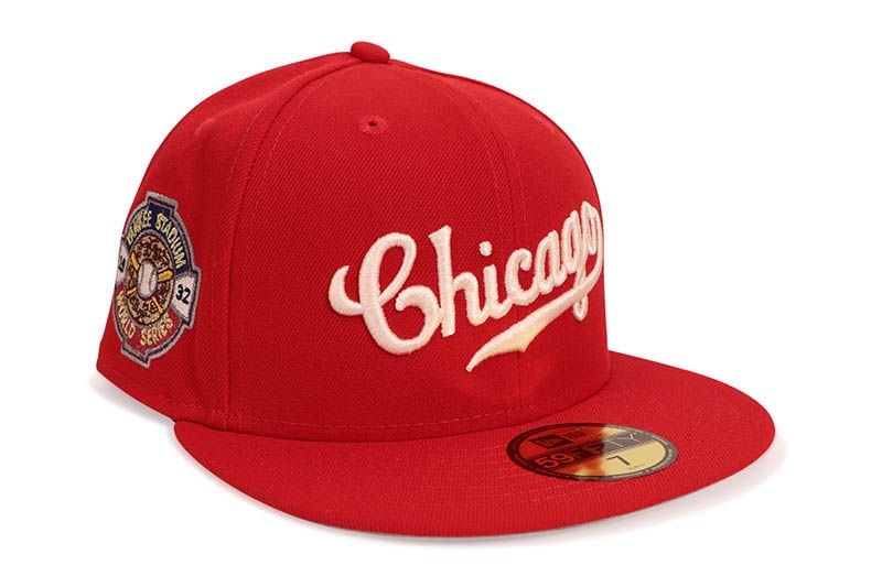 NEW ERA CHICAGO CUBS 59FIFTY FITTED CAP (1932 WORLD SERIES SIDE PATCH/GREY UNDER VISOR/SCARLET) 70945490