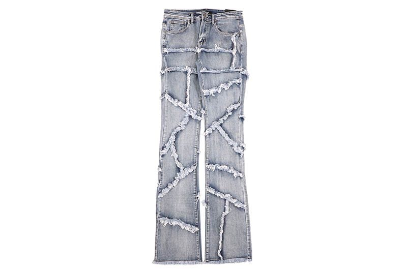 KINDRED LINE RIPPED STACKED JEAN (KD2117:CHAOS BLUE)