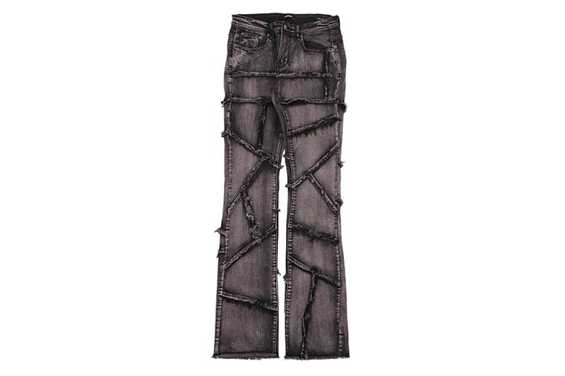 KINDRED LINE RIPPED STACKED JEAN (KD2117:CHAOS BLACK