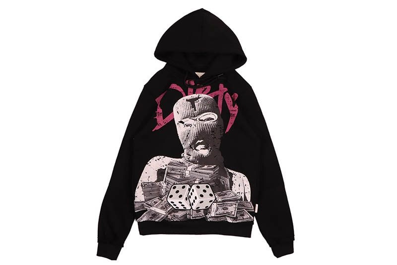 LAST PROJECT DIRTY FLEECE PULLOVER (LPH237:BLACK)