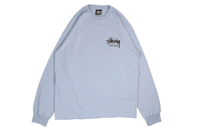 STUSSY STOCK NEW YORK LONG SLEEVE TEE (SLATE) | Brand,S-Z,STUSSY