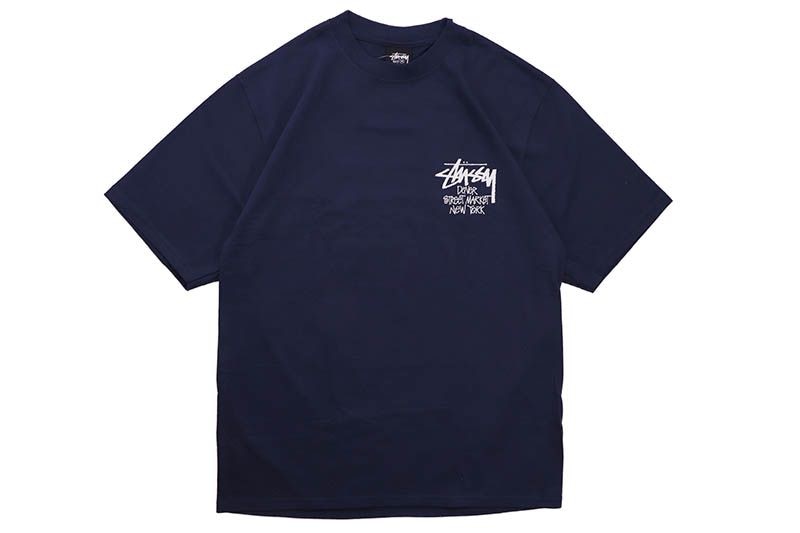 STUSSY STOCK DSM NEW YORK TEE (NAVY)