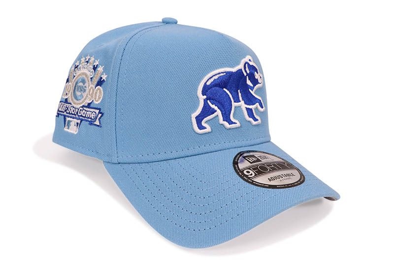 NEW ERA CHICAGO CUBS 9FORTY AF ADJUSTABLE CAP (1990 ALL STAR GAME SIDE PATCH/GREY UNDER VISOR/SKY)