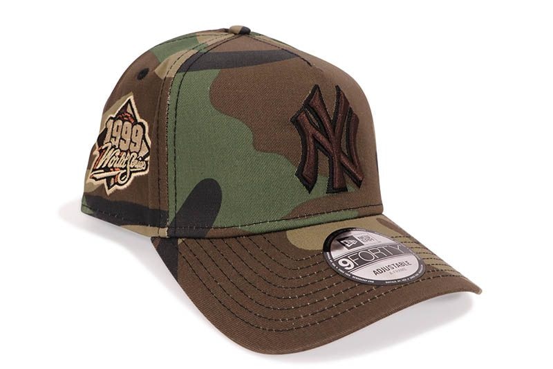 NEW ERA NEW YORK YANKEES 9FORTY AF ADJUSTABLE CAP (1999 WORLD SERIES SIDE PATCH/GREY UNDER VISOR/WOODLAND CAMO)
