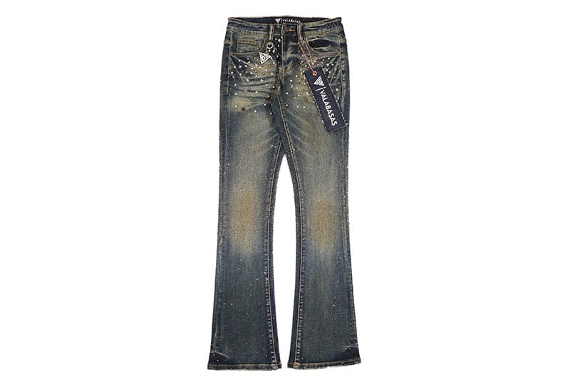 VALABASAS PARREL STACKED FLARE JEAN (VLBS-VJ3-1014:DIRTY VINTAGE