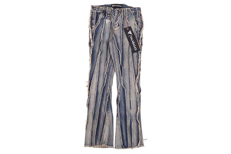 VALABASAS TWISTED STACKED DENIM (VLBS-VJ3-1016:LIGHT BLUE WASH