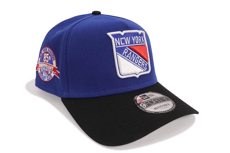 NEW ERA NEW YORK RANGERS 9FORTY AF ADJUSTABLE CAP (85TH ANNIVERSARY/GREY UNDER VISOR/ROYAL BLUE BLACK)