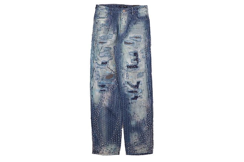 EMBELLISH NEPTUNE BORO SLIM STRAIGHT DENIM (EMBF124-002:WASHED INDIGO)