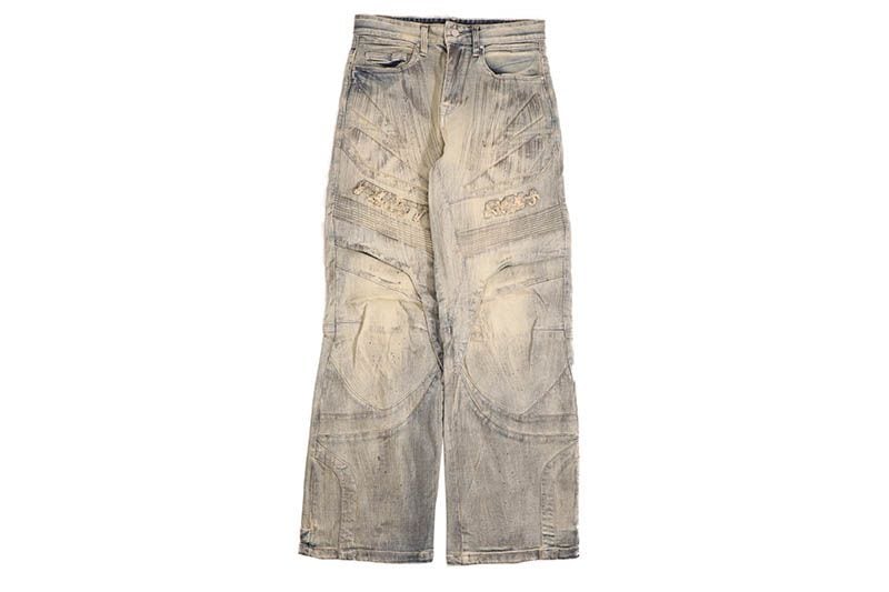 FIRST ROW MOTOR RACING Y2K DENIM PANTS (FRD3117:MEDIUM STONE TINT)