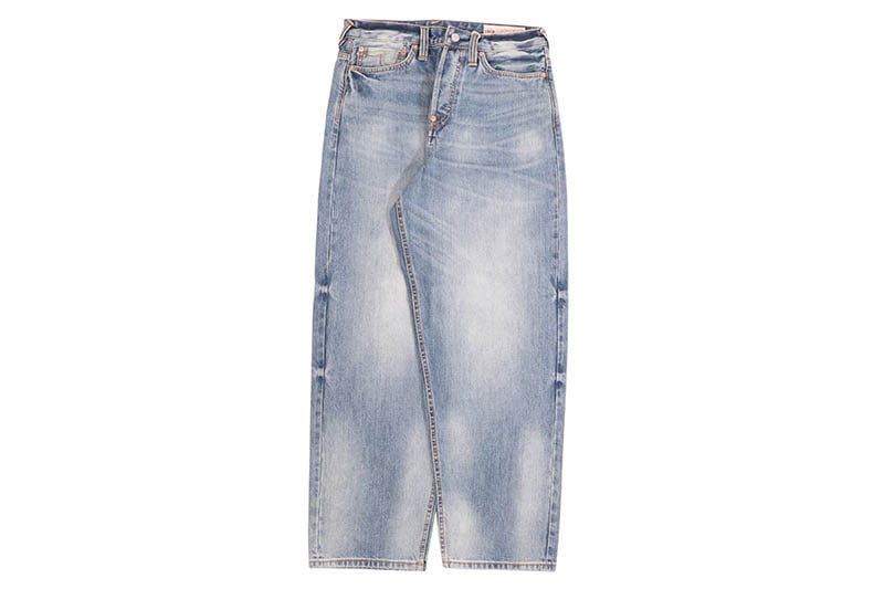 EVISU ECRU DAICOCK PRINT LOOSE FIT JEANS #2038 (2EAHTM5JE124638DN